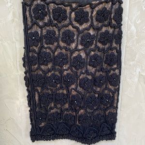 NWT Catherine Malandrino Macrame skirt with beads